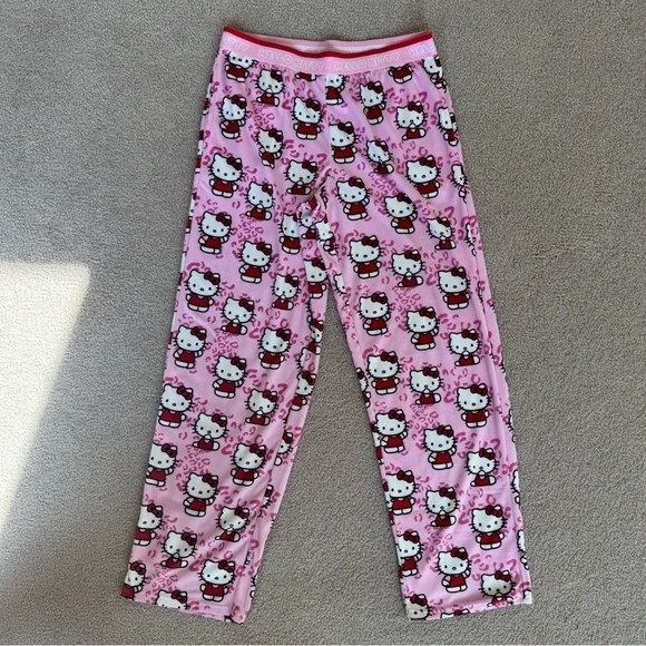 Sanrio Hello Kitty Pink Pajama Bottoms - Picture 1 of 3